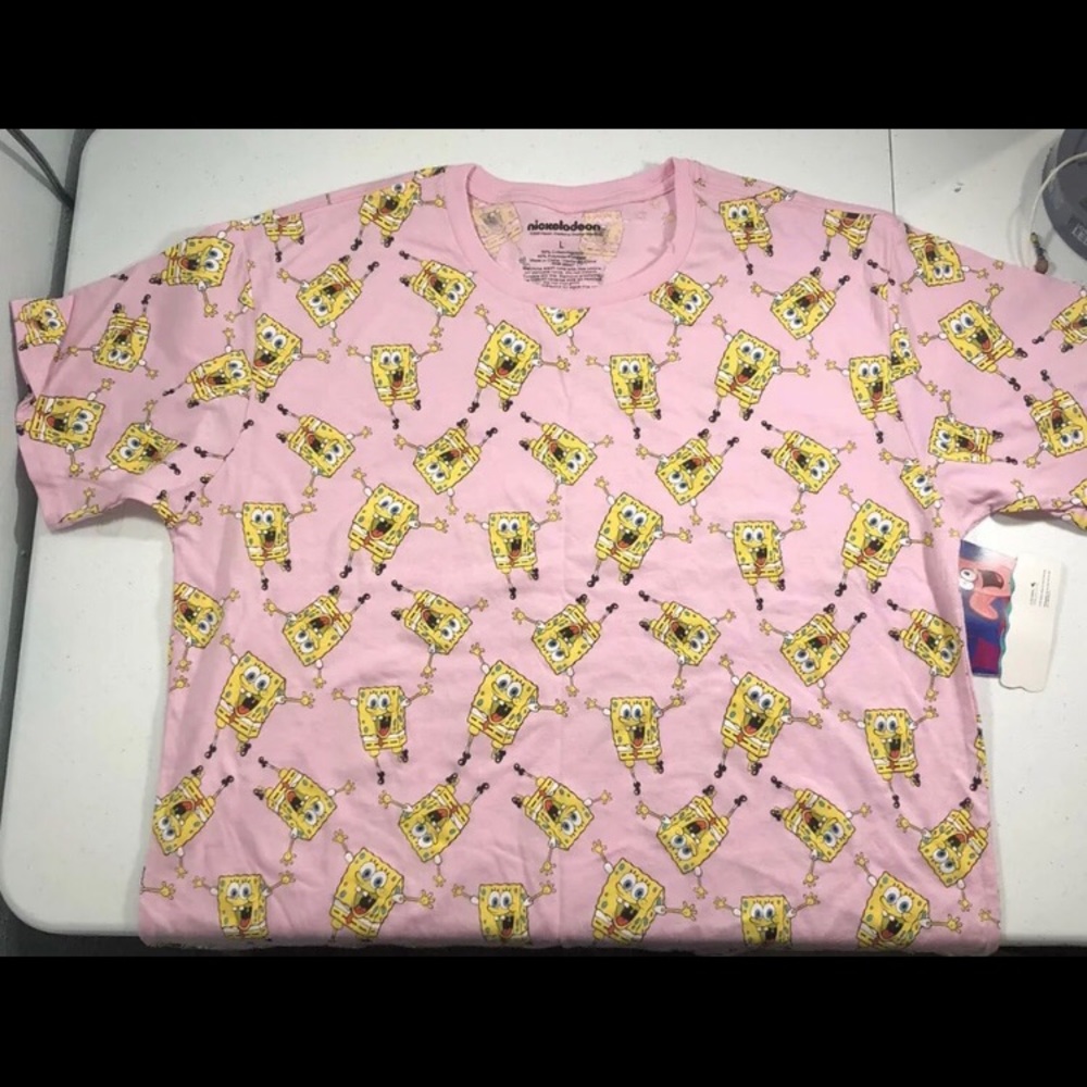 Nickelodeon Spongebob Squarepants All Over Print T-shirt men’s Large